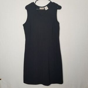 Expressions Black V Neck Dress Women's Size Medium